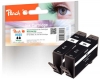 319268 - Peach Twin Pack Ink Cartridge with chip black, compatible with No. 655 bk*2, CZ109AE HP
