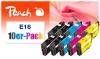 320201 - Peach pacchetto da 10 cartucce d'inchiostro compatibili con No. 16, C13T16264010 Epson