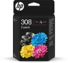 Original Combopack Druckköpfe schwarz, color,  HP No. 308, 6L6S6UE