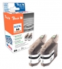 Peach Twin Pack Ink Cartridge black, compatible with  Brother LC-127XLBKBP