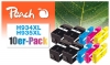 Peach 10er-Pack Tintenpatronen kompatibel zu  HP No. 934XL, No. 935XL, C2P23A, C2P24A, C2P25A, C2P26A