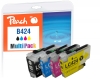 Peach Combi Pack, compatible with  Brother LC-424VALP