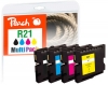 320560 - Peach Combi Pack Plus compatibile con GC21, 405532, 405533, 405534, 405535 Ricoh