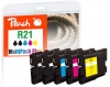 320561 - Peach Combi Pack Plus compatibile con GC21, 405532, 405533, 405534, 405535 Ricoh