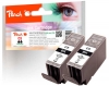 318859 - Peach Doppelpack Tintenpatronen schwarz kompatibel zu PGI-5BK*2, 0628B001, 0628B029 Canon