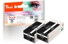 320453 - Peach Doppelpack Tintenpatronen schwarz kompatibel zu SJIC22BK*2, C33S020601*2 Epson