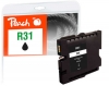 320498 - Peach Ink Cartridge black compatible with GC31K, 405688 Ricoh