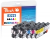320995 - Peach Spar Plus Pack Tintenpatronen kompatibel zu LC-3233 Brother